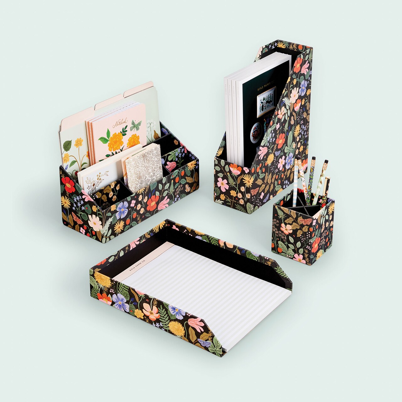 Rifle Paper Co. Desk Accessories - Desk Organizer, 2"L x 12"W x 5"H